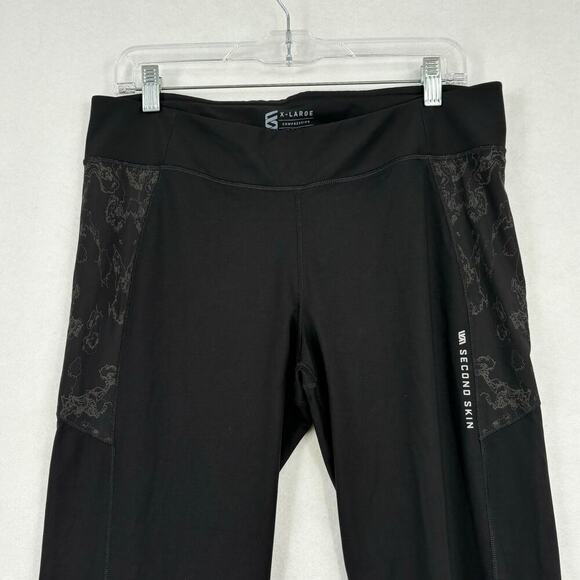 Second Skin Quatroflx Ankle Tight High Gauge Compression Mid Rise Black Size XL - Picture 6 of 12